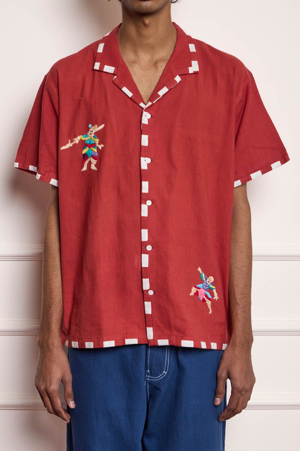 Hand Embroidered Shirt - Red - image 3