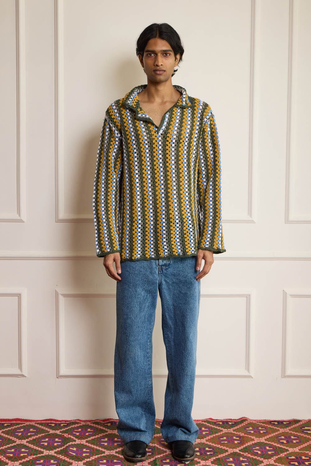 Striped Crochet Popover - image 1