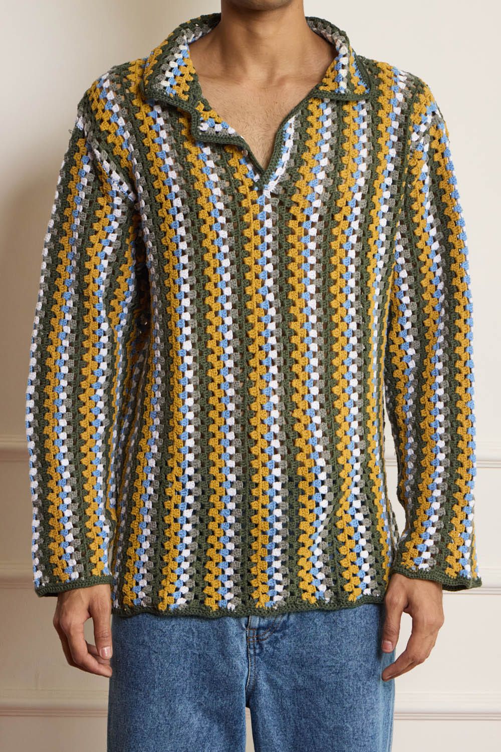 Striped Crochet Popover - image 3