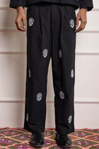 Bead Embroidered Wide Leg Pants view 1