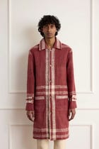 Khadi Stripe Long Blouson view 2