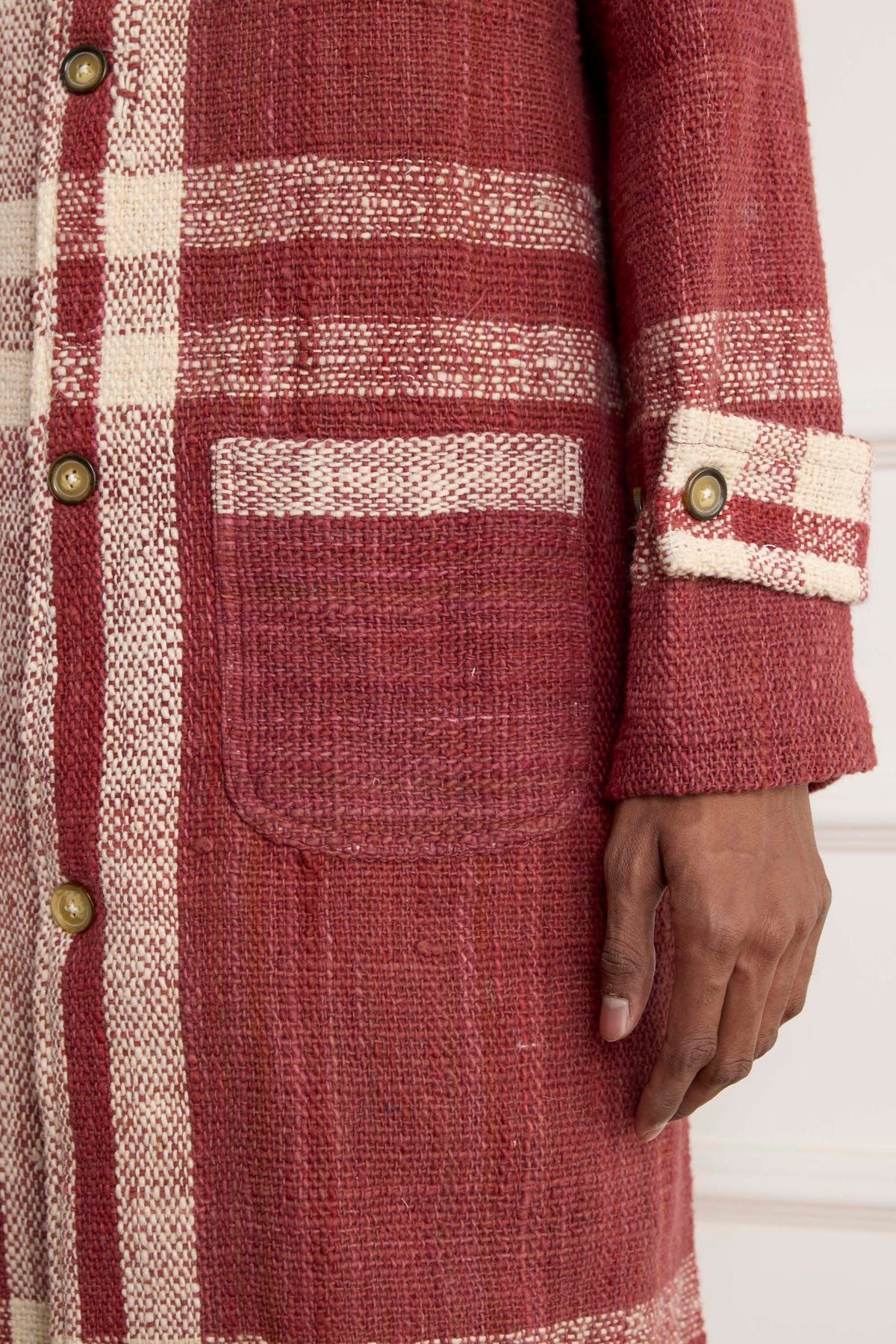 Khadi Stripe Long Blouson - image 3