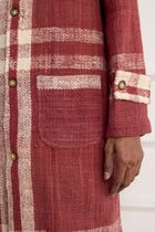 Khadi Stripe Long Blouson view 3