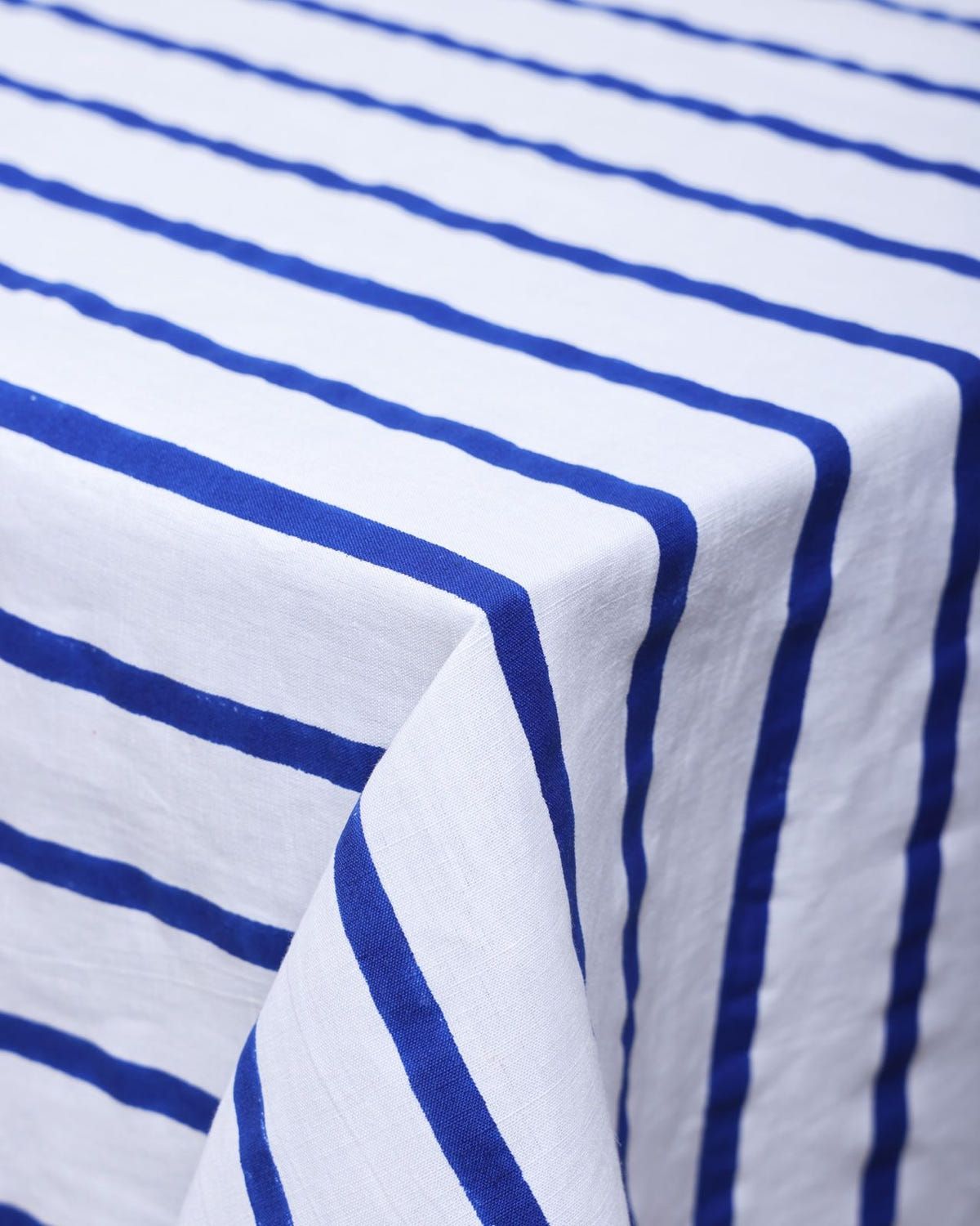 Block Printed Tablecloth - Off White - image 2