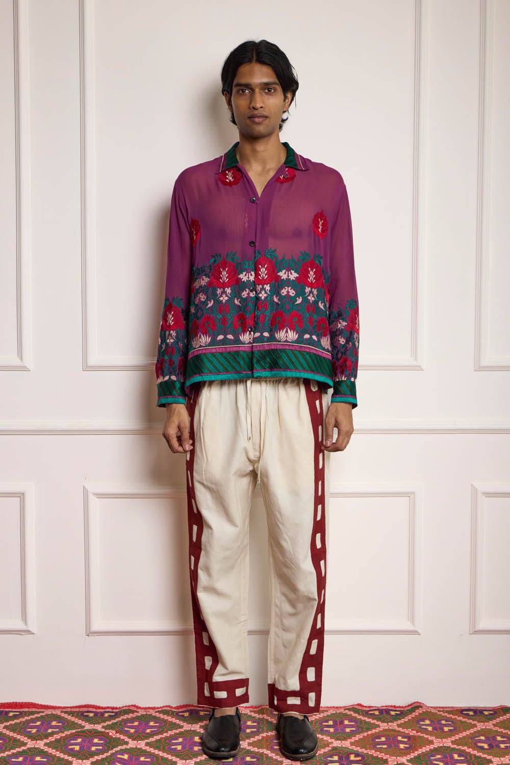 Vintage Silk Embroidered Shirt - image 1