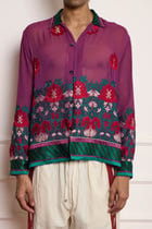 Vintage Silk Embroidered Shirt view 3