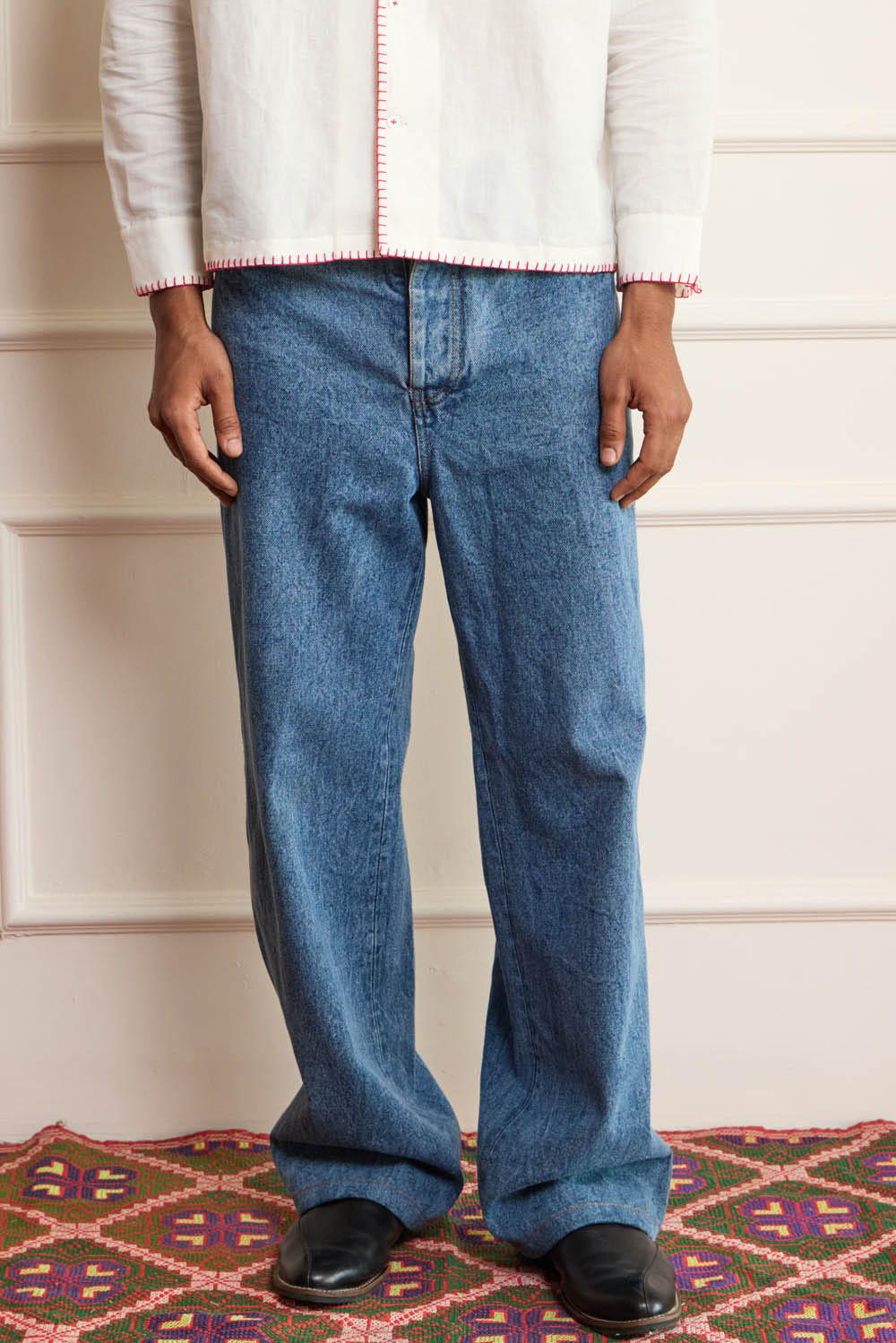 Wide Leg Denim Jeans - image 1
