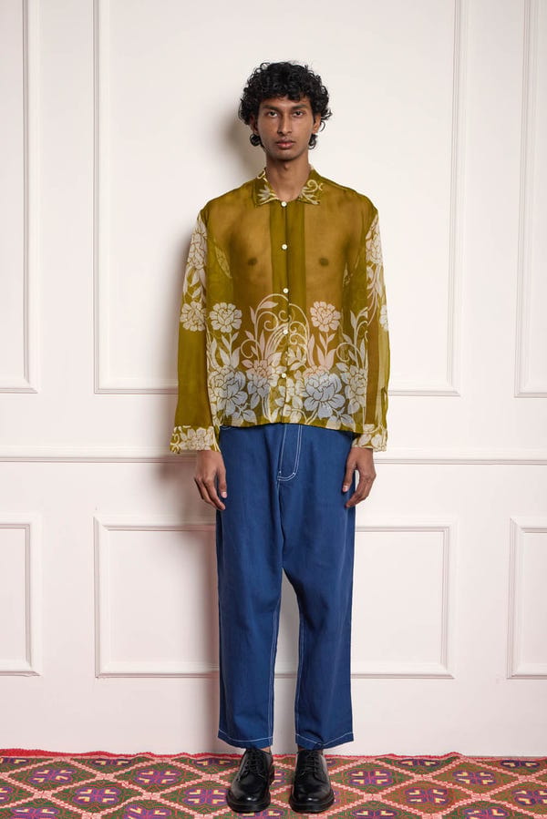 Harago — Floral Silk Shirt