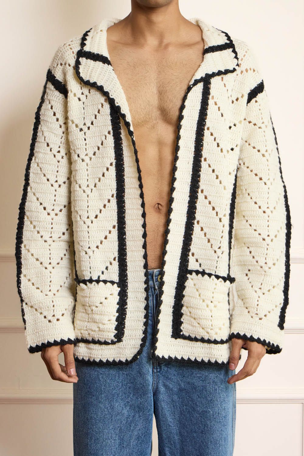 Crochet Open Cardigan - image 3