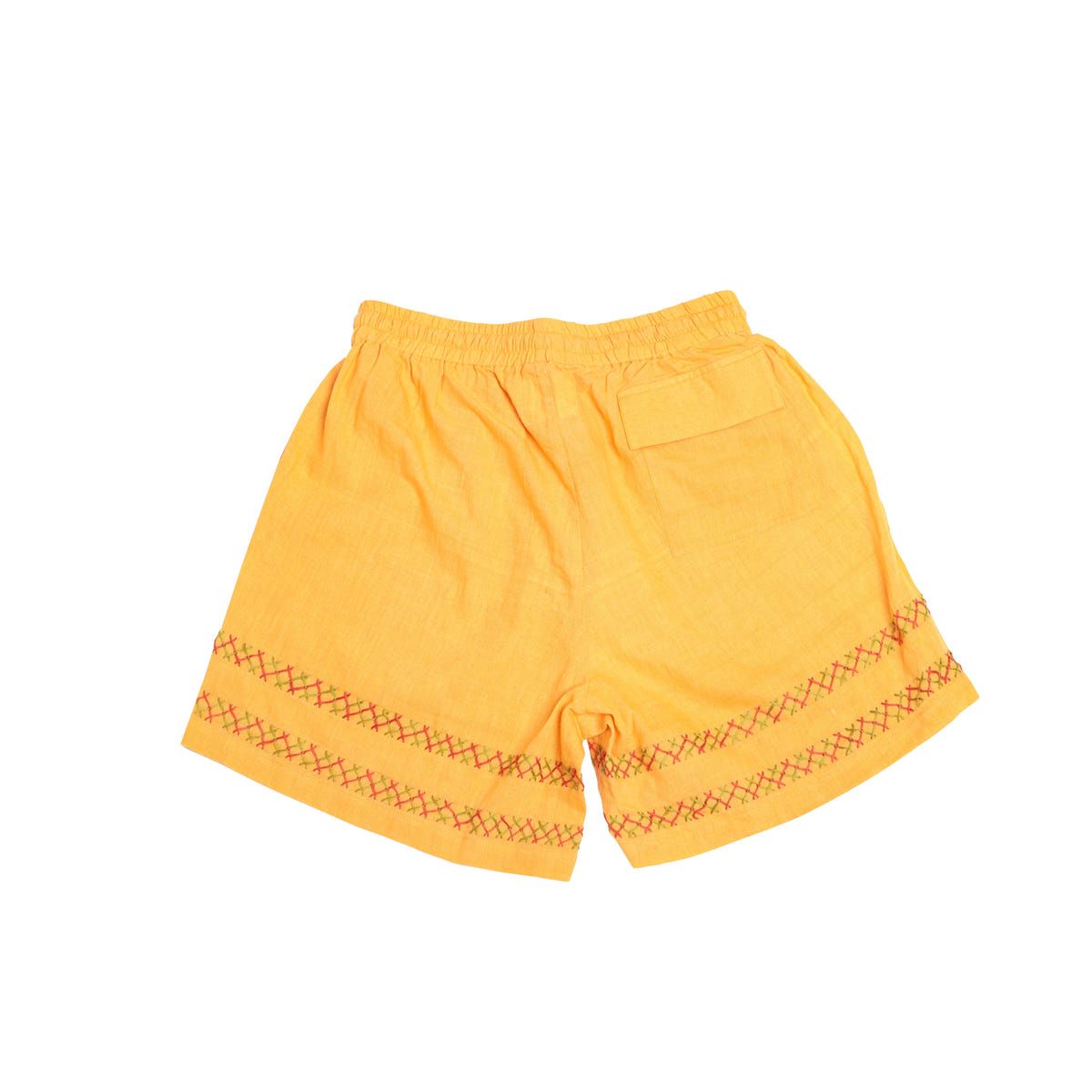 Yellow Embroidered Shorts - image 2
