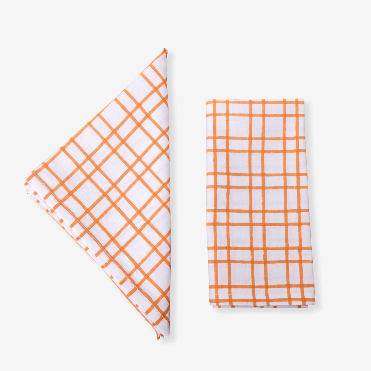 Block Printed Napkin - Orange - image 1