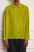 Vintage Silk Shirt - Green view 3