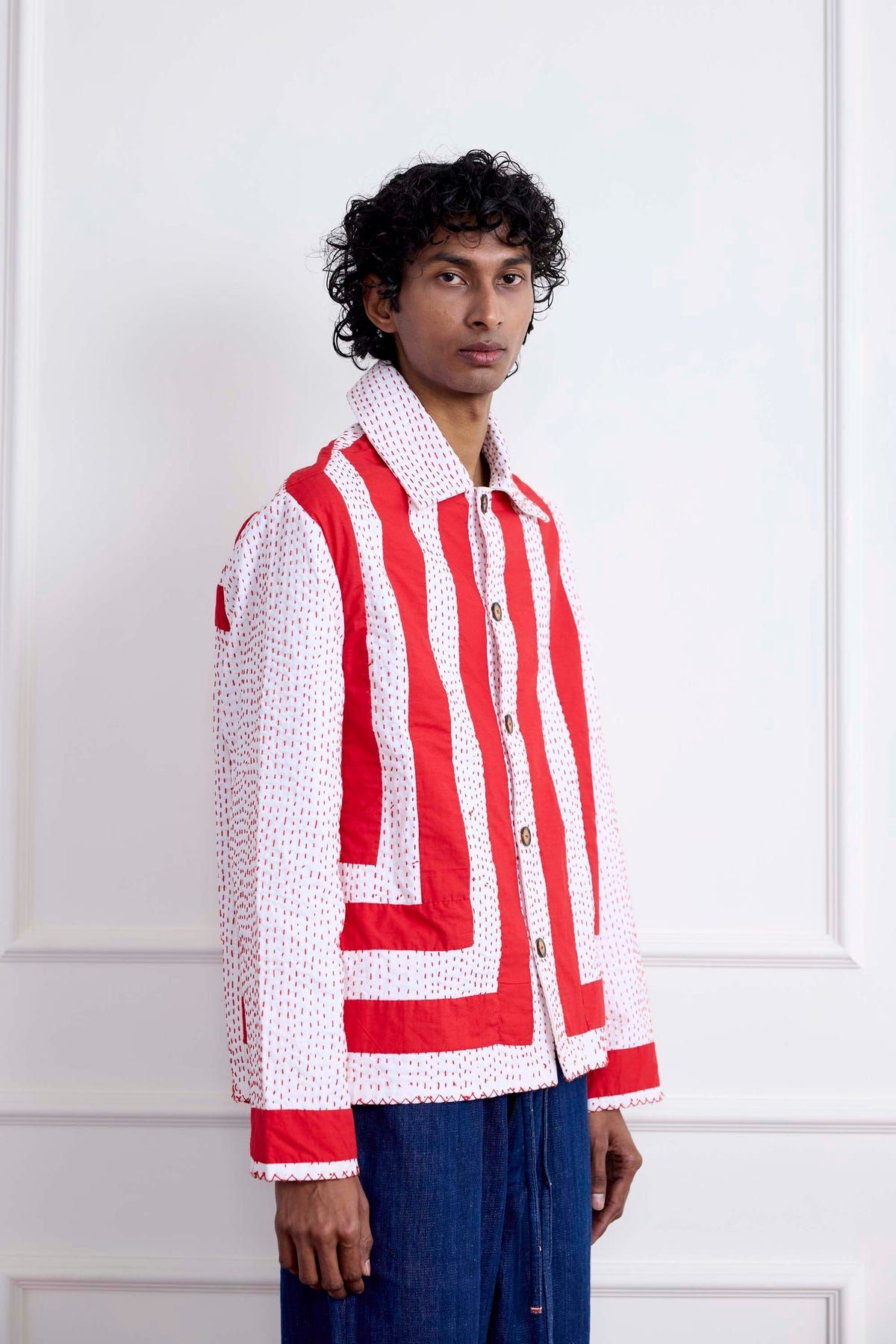 Appliqué Kantha Overshirt - image 3