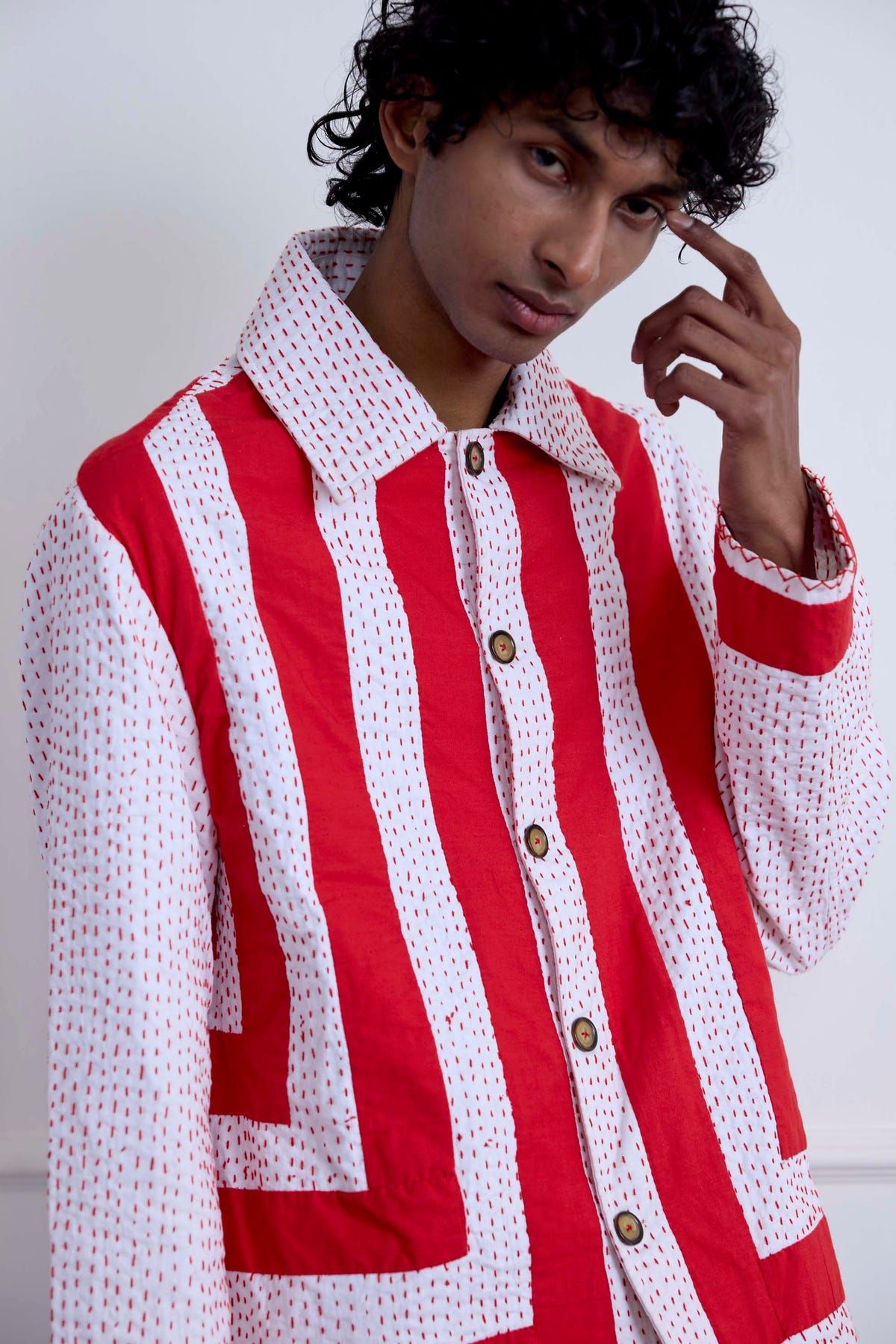 Appliqué Kantha Overshirt - image 5