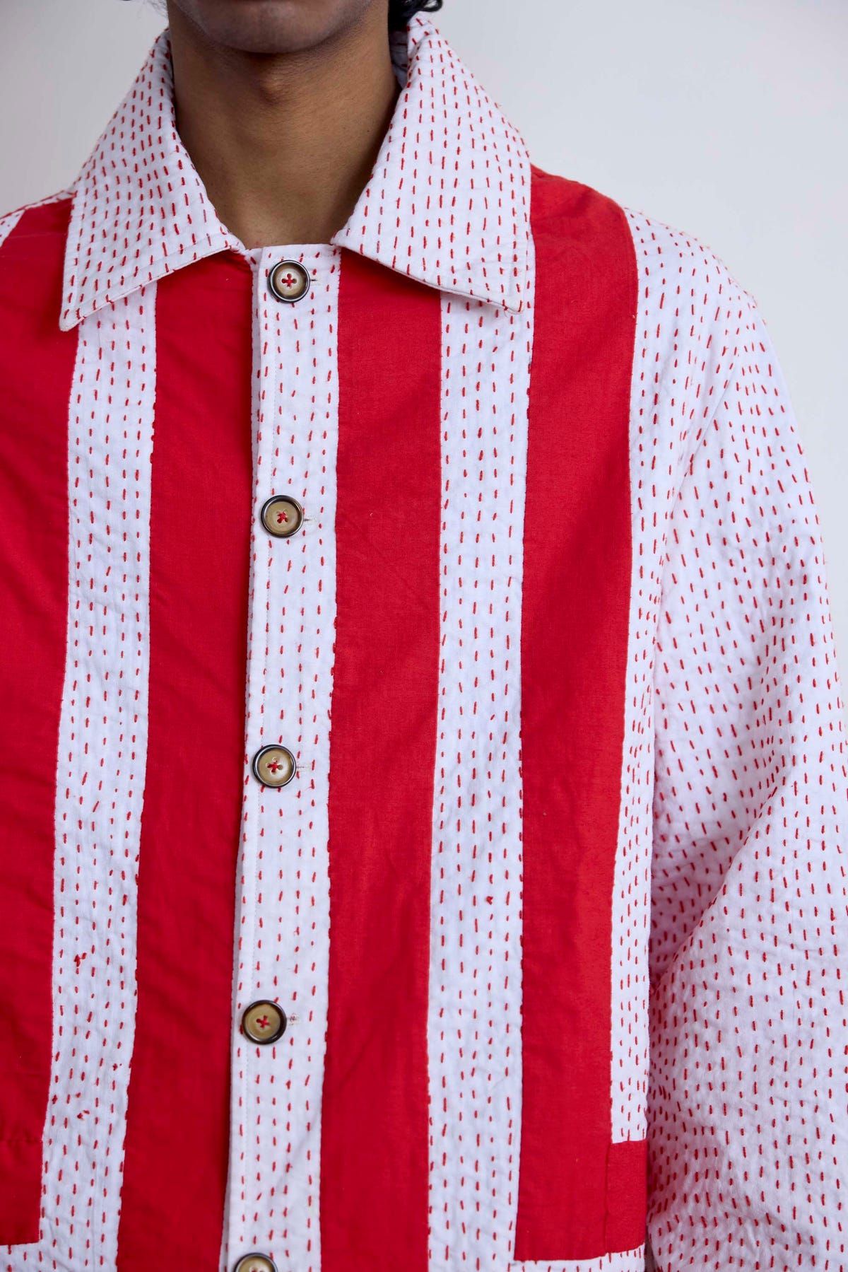 Appliqué Kantha Overshirt - image 6
