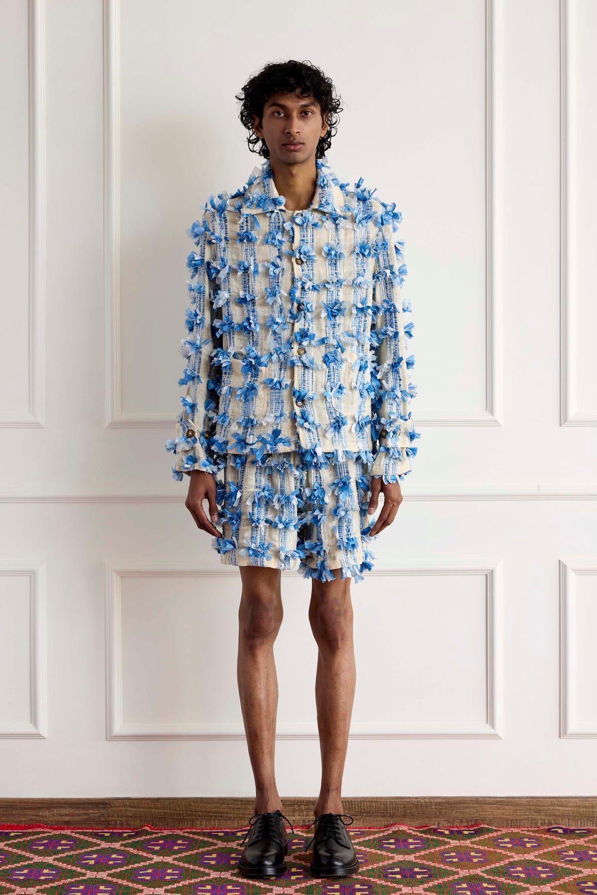 Hand-Tufted Cotton Shorts - image 1