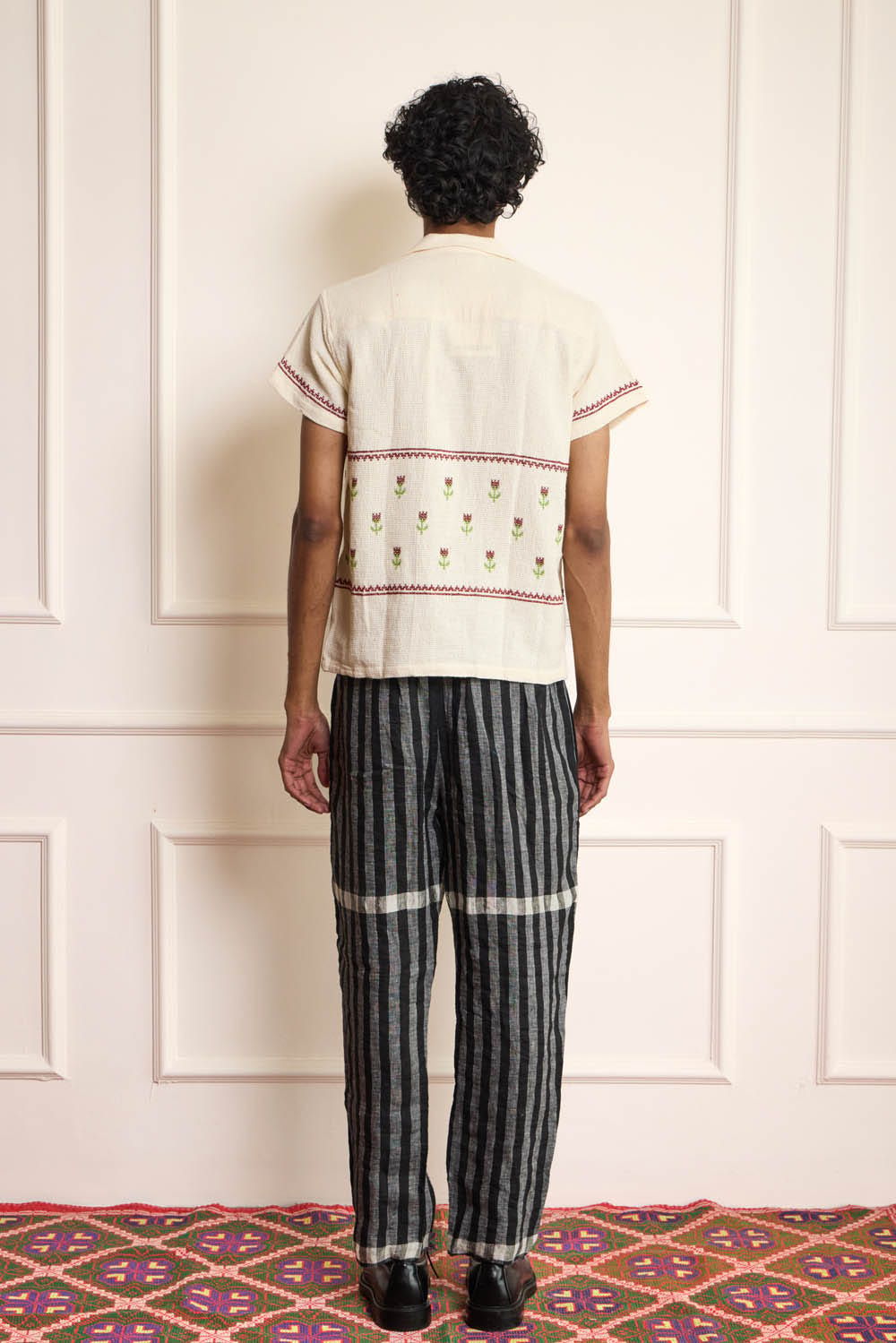 Tulip Cross Stitch Embroidered Shirt - image 2