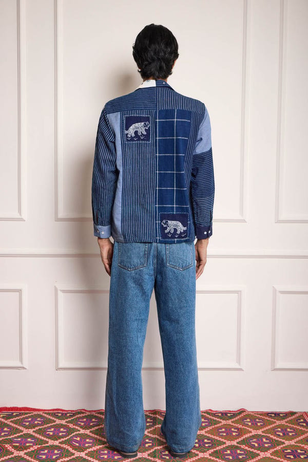 Harago — Indigo Patchwork Shirt