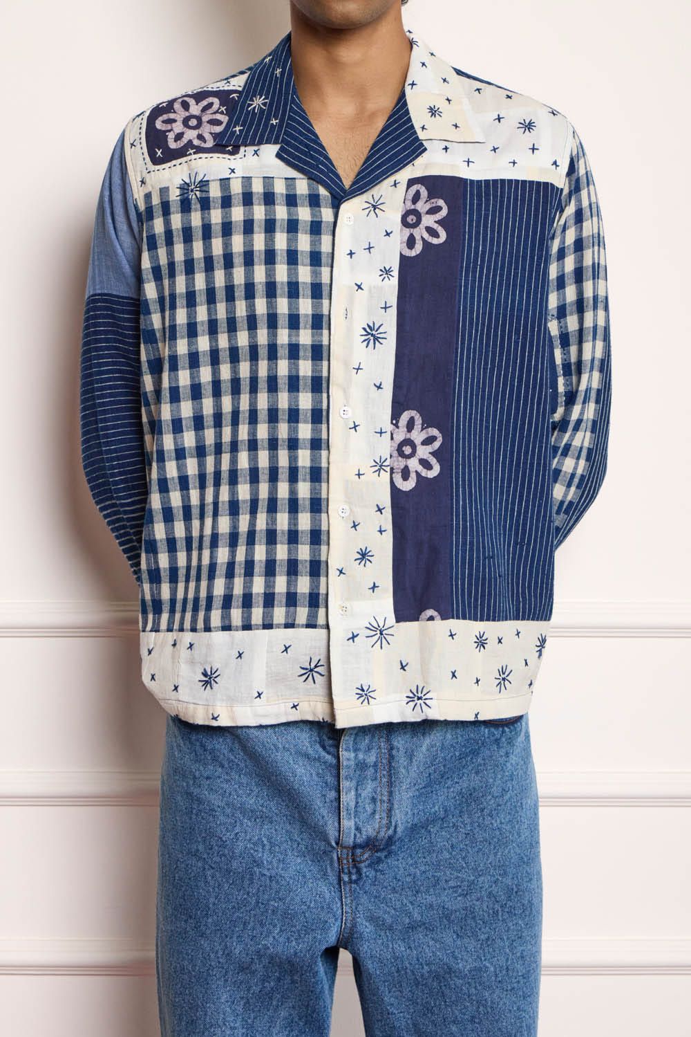 Indigo Patchwork Shirt - image 3
