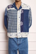 Indigo Patchwork Shirt view 3