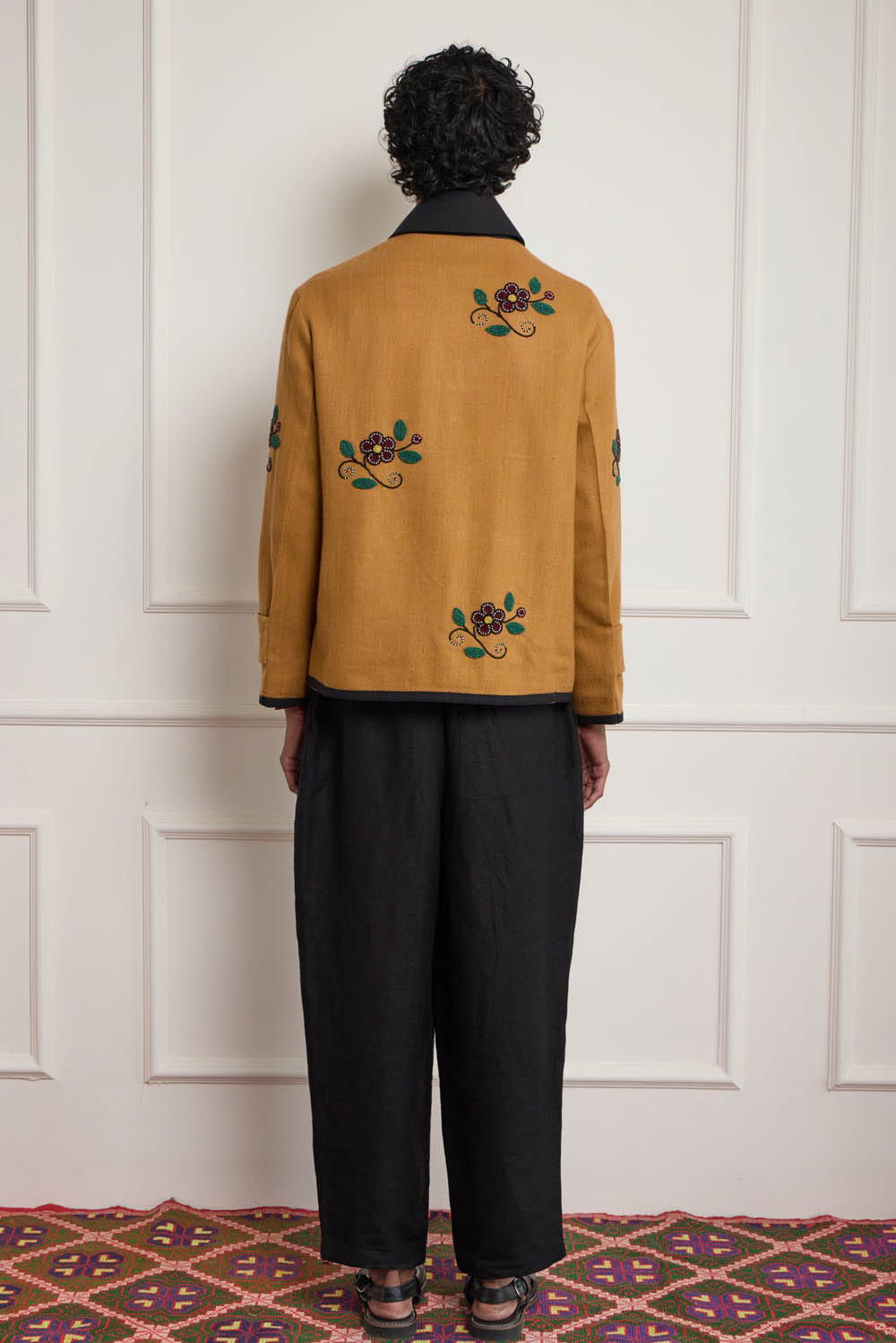 Bead Embroidered Wool Jacket - image 2