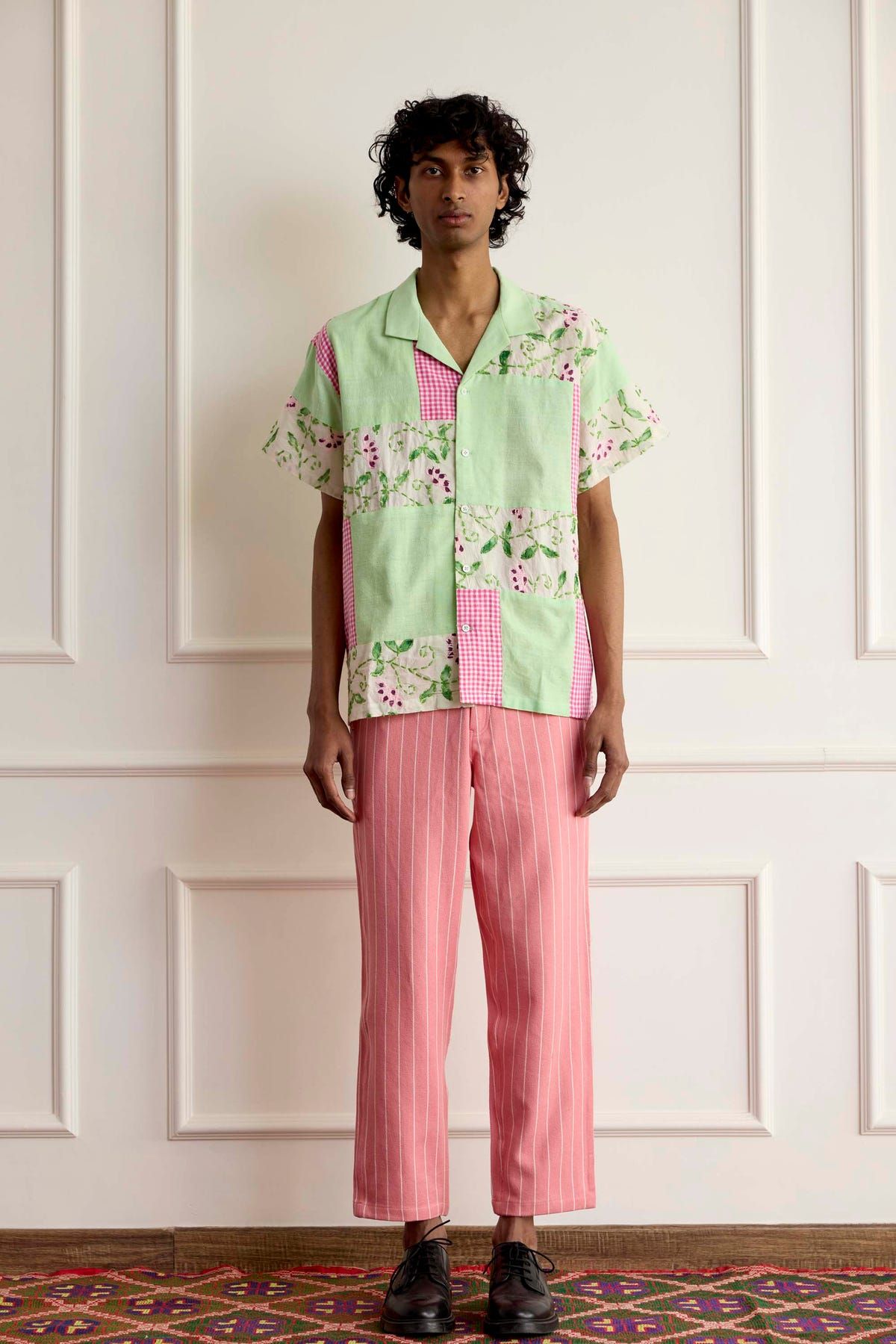 Patchwork Embroidered Shirt - image 1