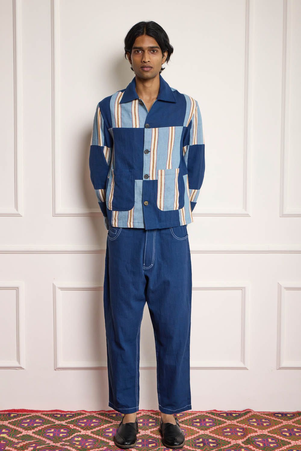 Indigo Patchwork Jacket - image 1