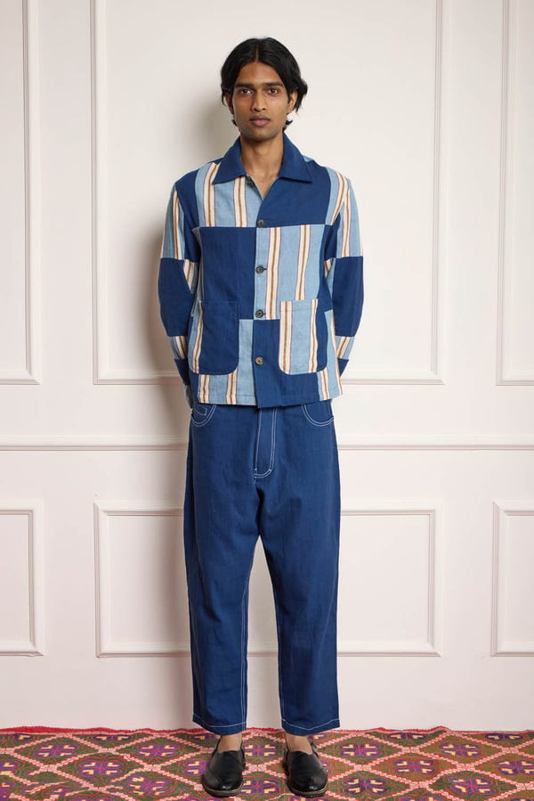 Harago — Indigo Patchwork Jacket
