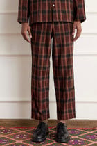 Handwoven Checks High Waist Pants view 1
