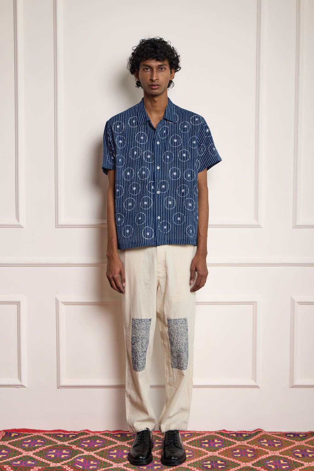 Circle Kantha Embroidered Shirt - image 1
