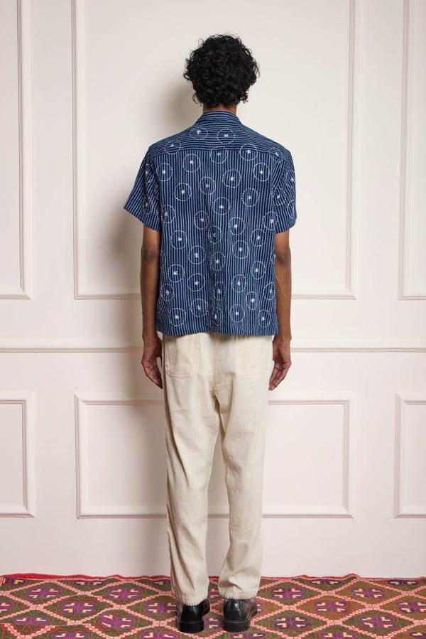Harago — Circle Kantha Embroidered Shirt