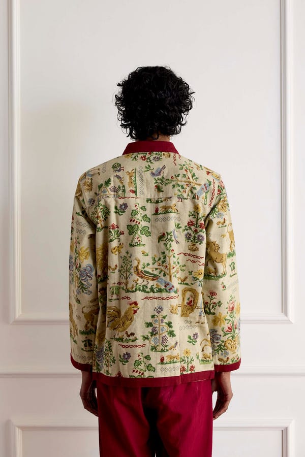 Harago — Vintage Linen Zipper Shirt