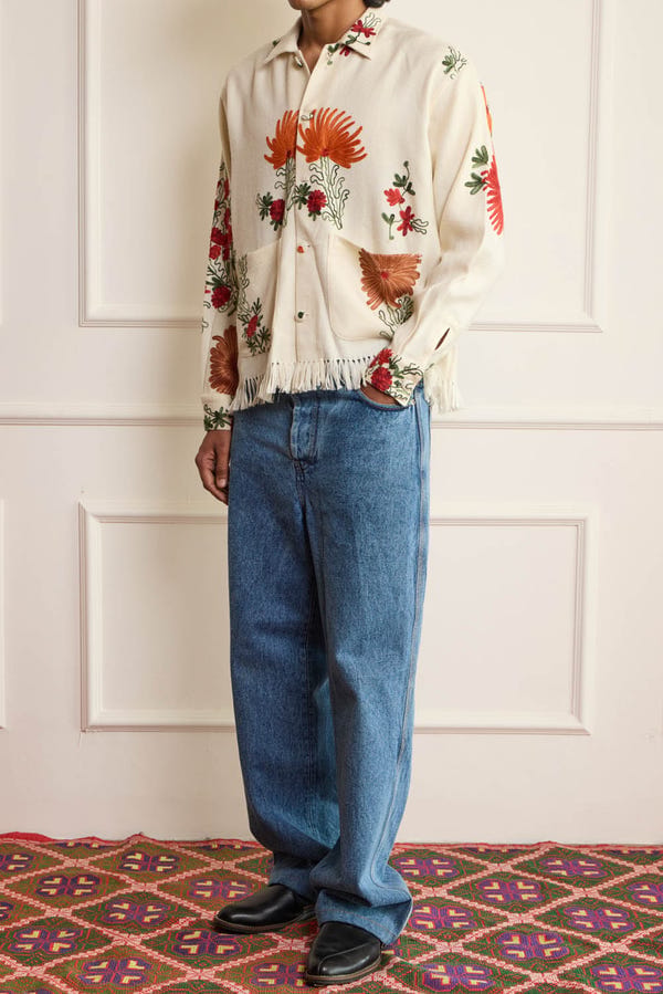 Harago — Suzani Embroidered Over Shirt