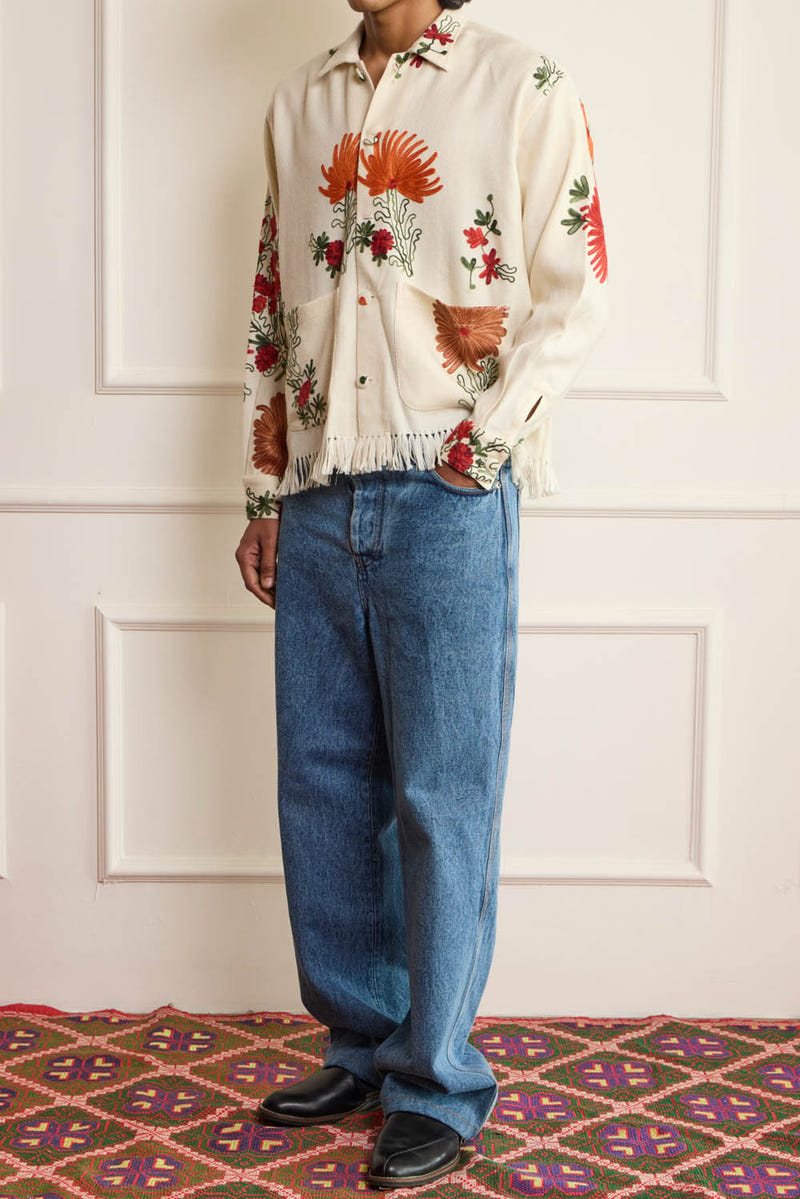 Suzani Embroidered Over Shirt