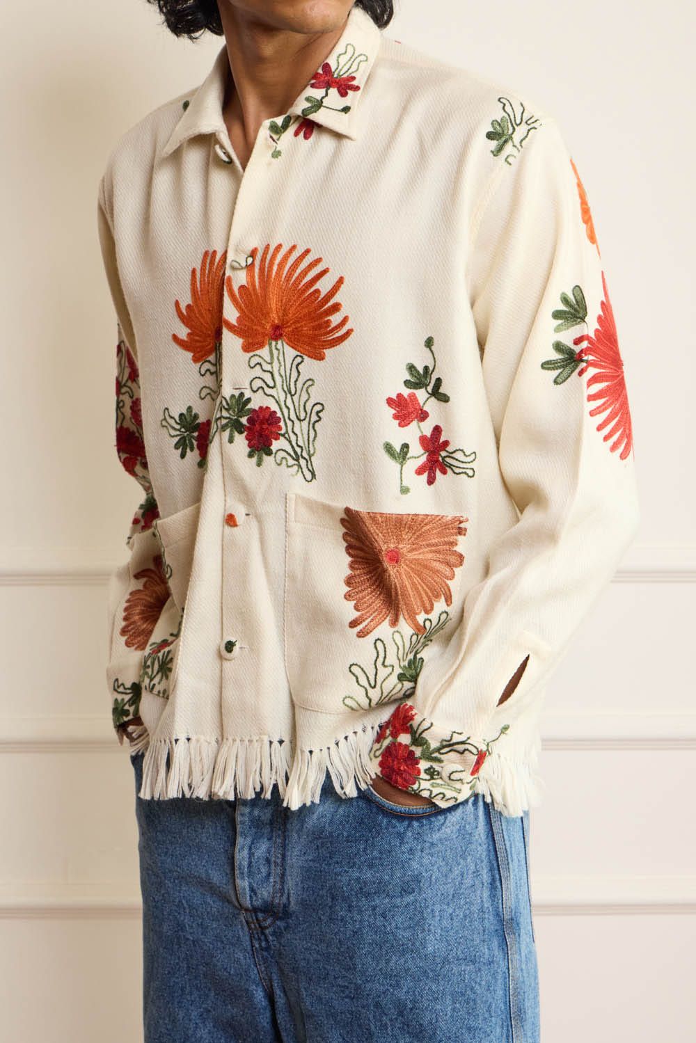 Suzani Embroidered Over Shirt - image 3