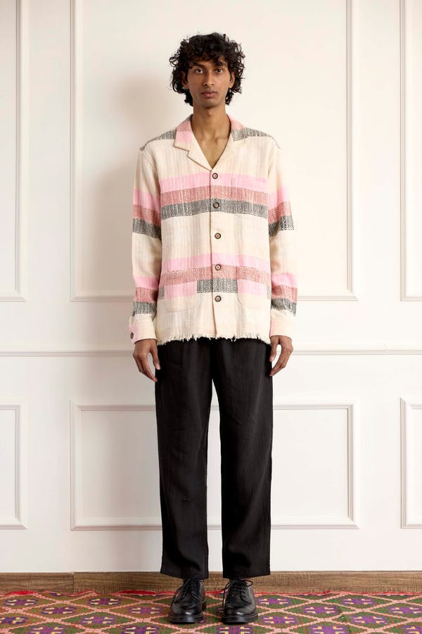 Harago — Textured Weave Blouson