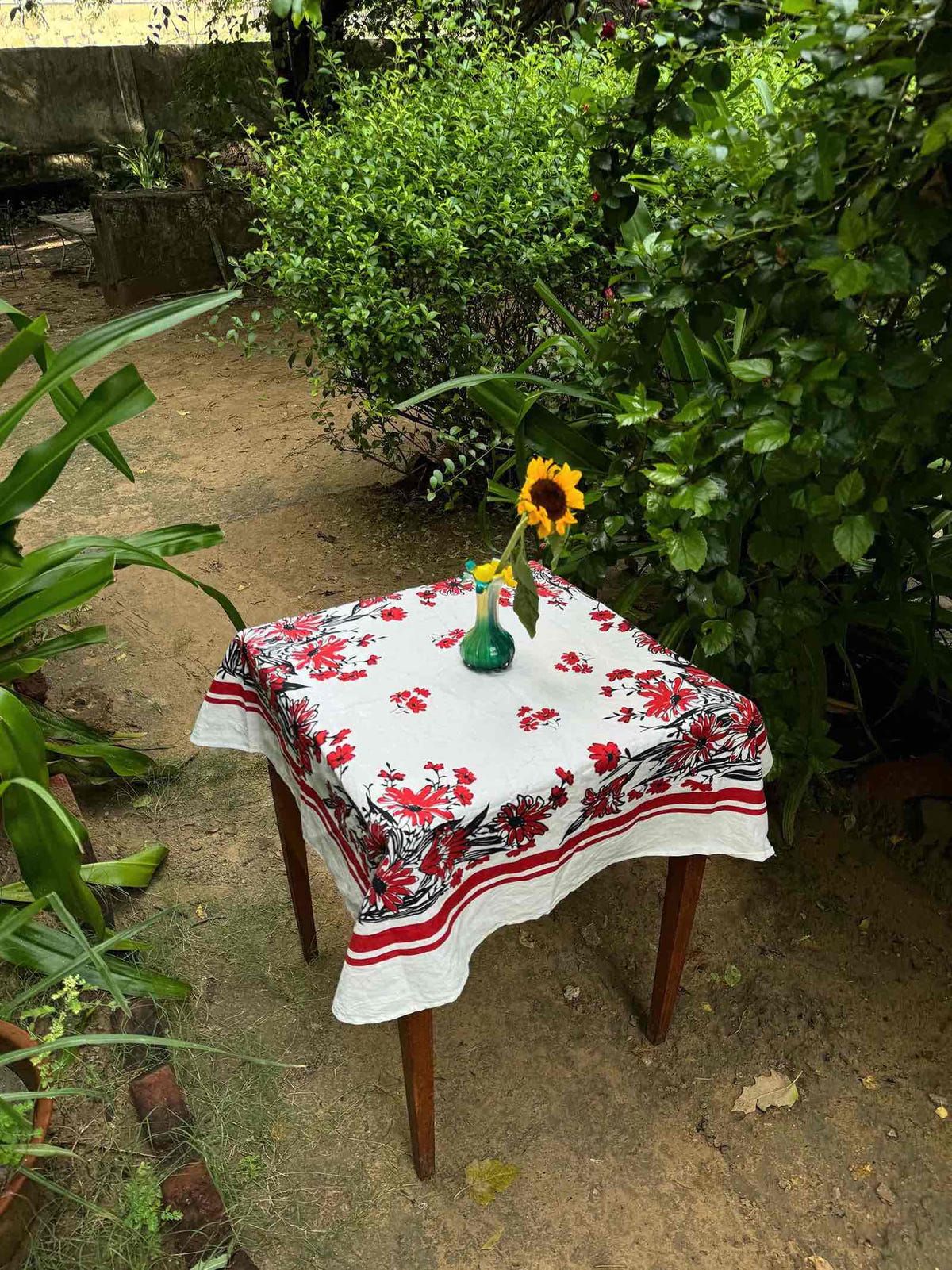 Vintage Floral Tablecloth - image 3