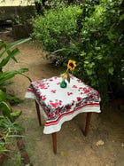Vintage Floral Tablecloth view 3