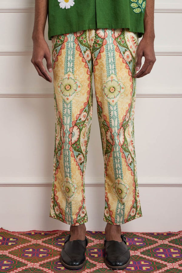 Harago — Vintage Print High Waist Pants