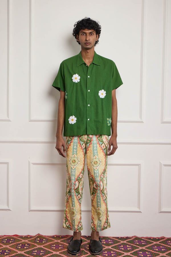 Harago — Vintage Print High Waist Pants