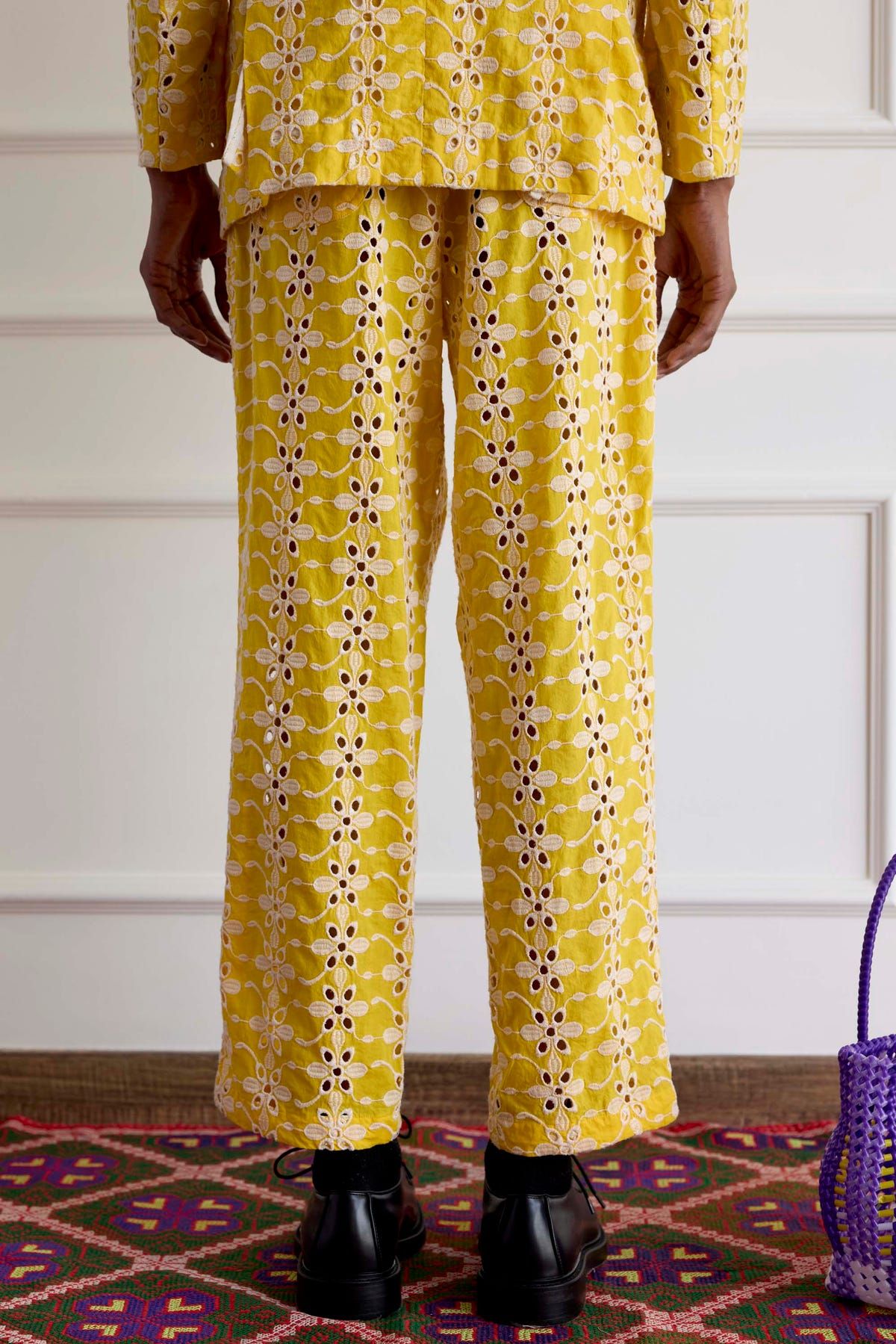 Floral Embroidered Pants - image 4