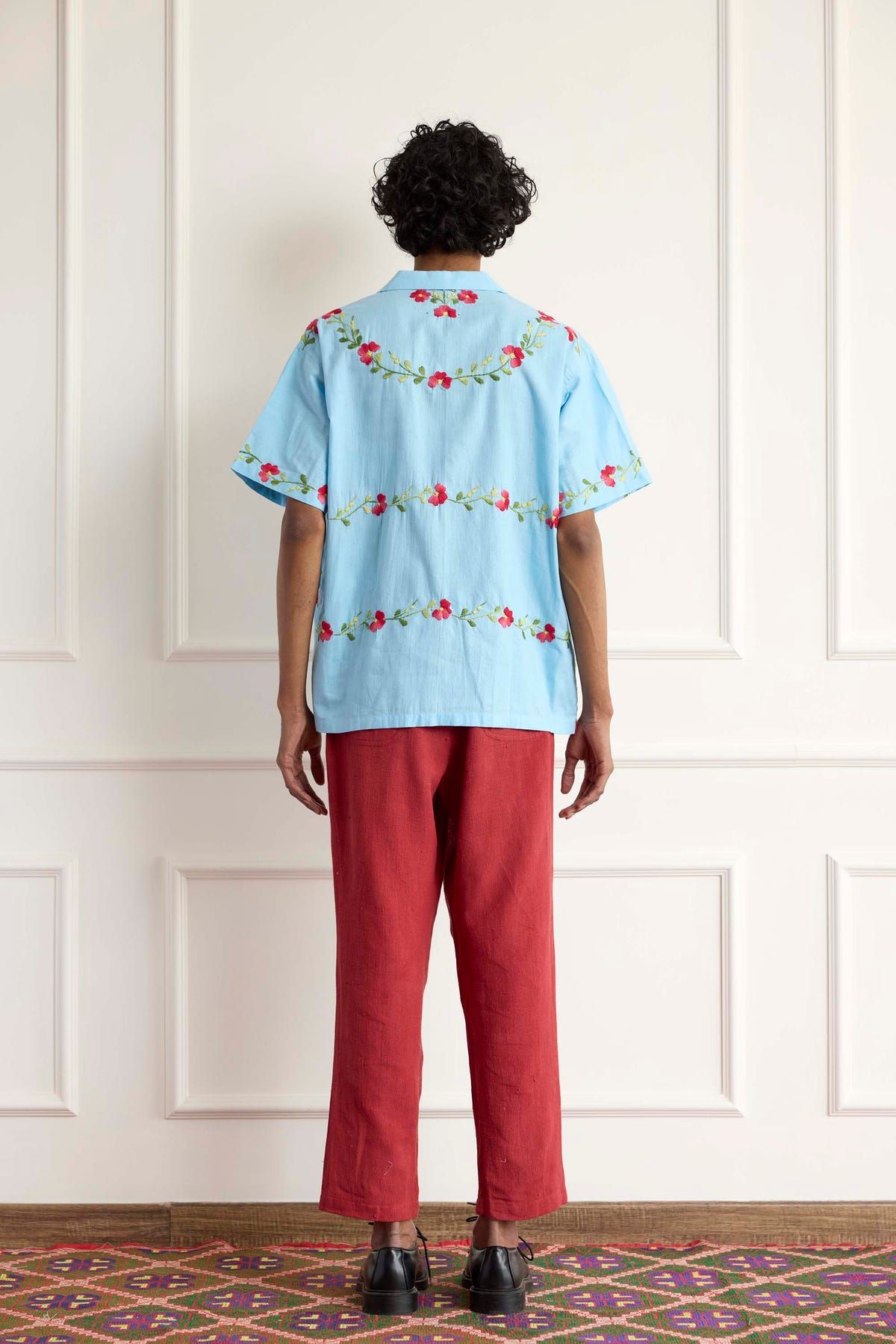 Vintage Floral Embroidered Shirt - image 3