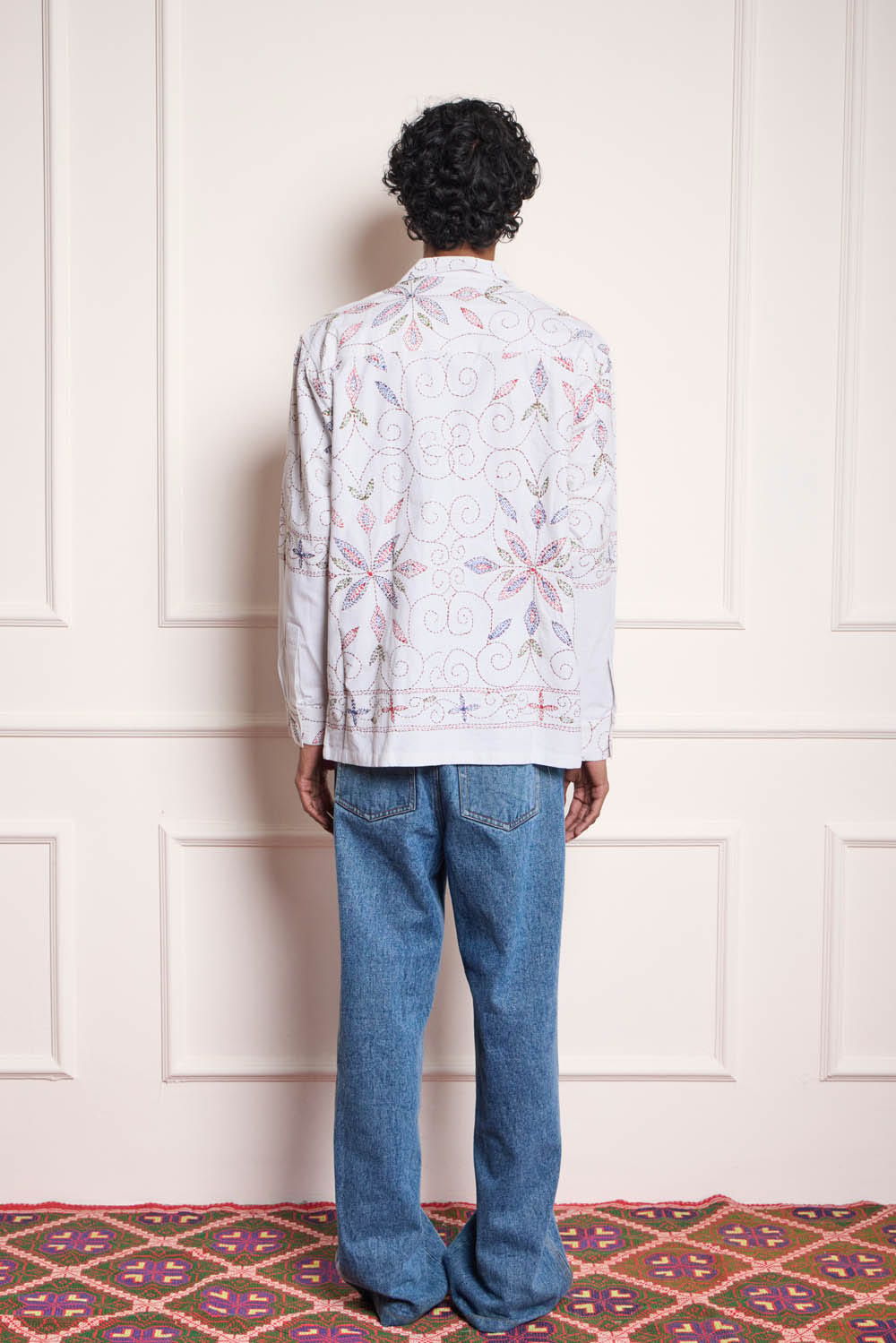 Hand Embroidered Shirt- White - image 2