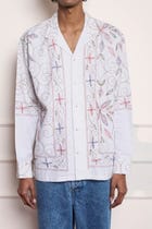 Hand Embroidered Shirt- White view 3