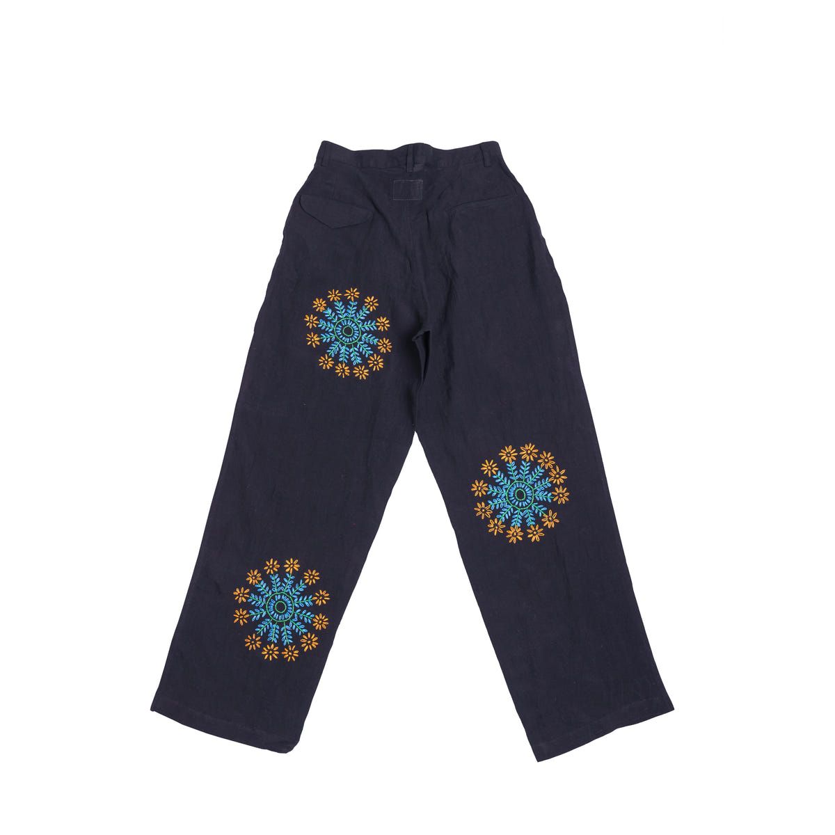 Embroidered Pleated Pants - image 2
