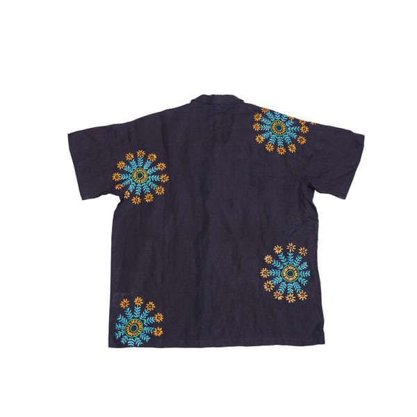Harago — Black Embroidered Shirt
