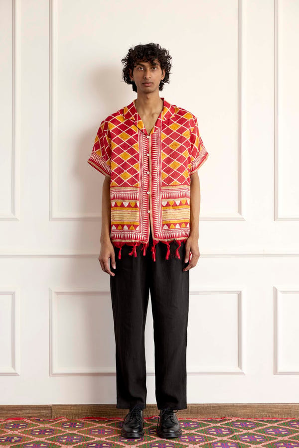 Harago — Printed Silk Shirt