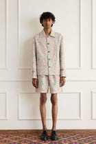 Floral Kantha Blouson Jacket view 1