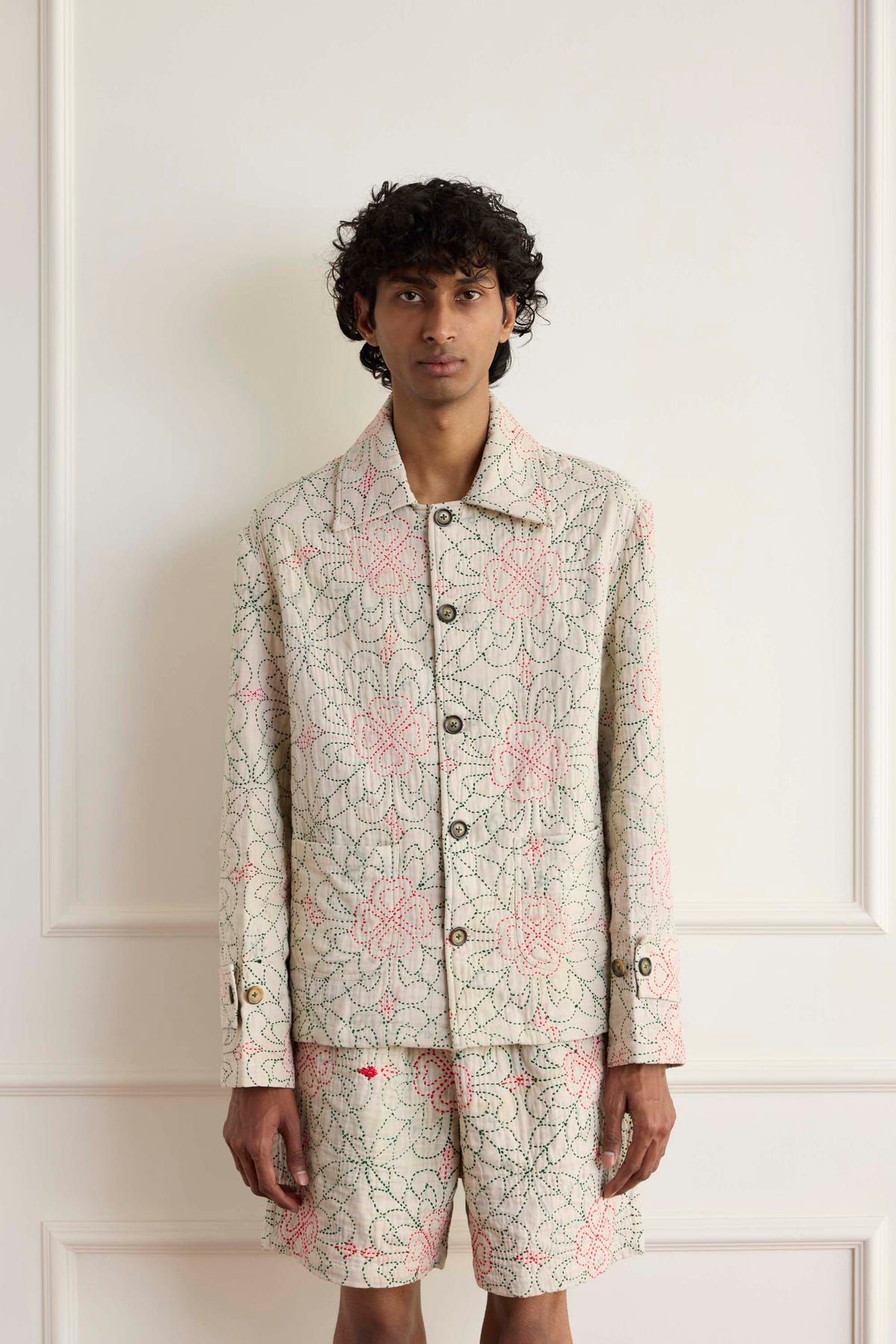 Floral Kantha Blouson Jacket - image 3