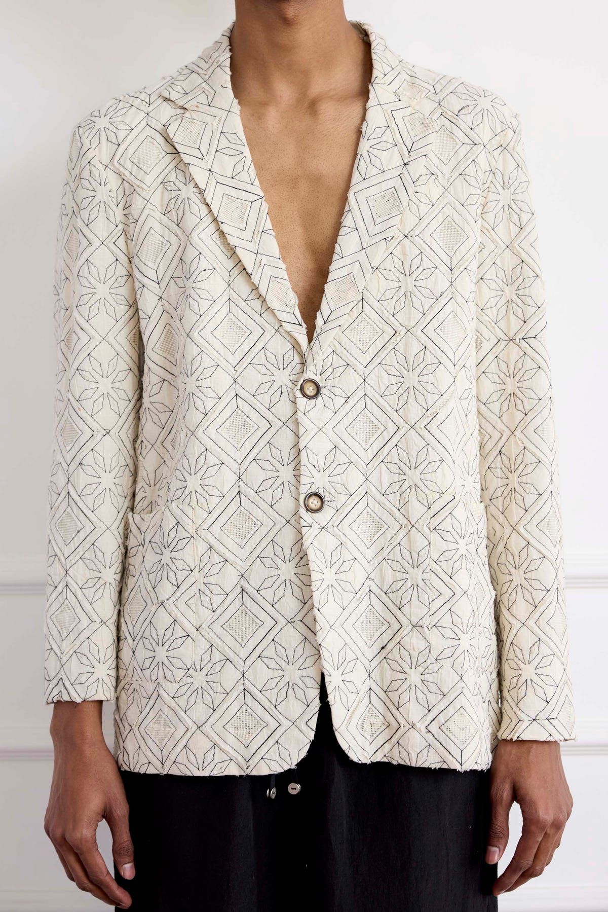 Embroidered Blazer Jacket - image 4